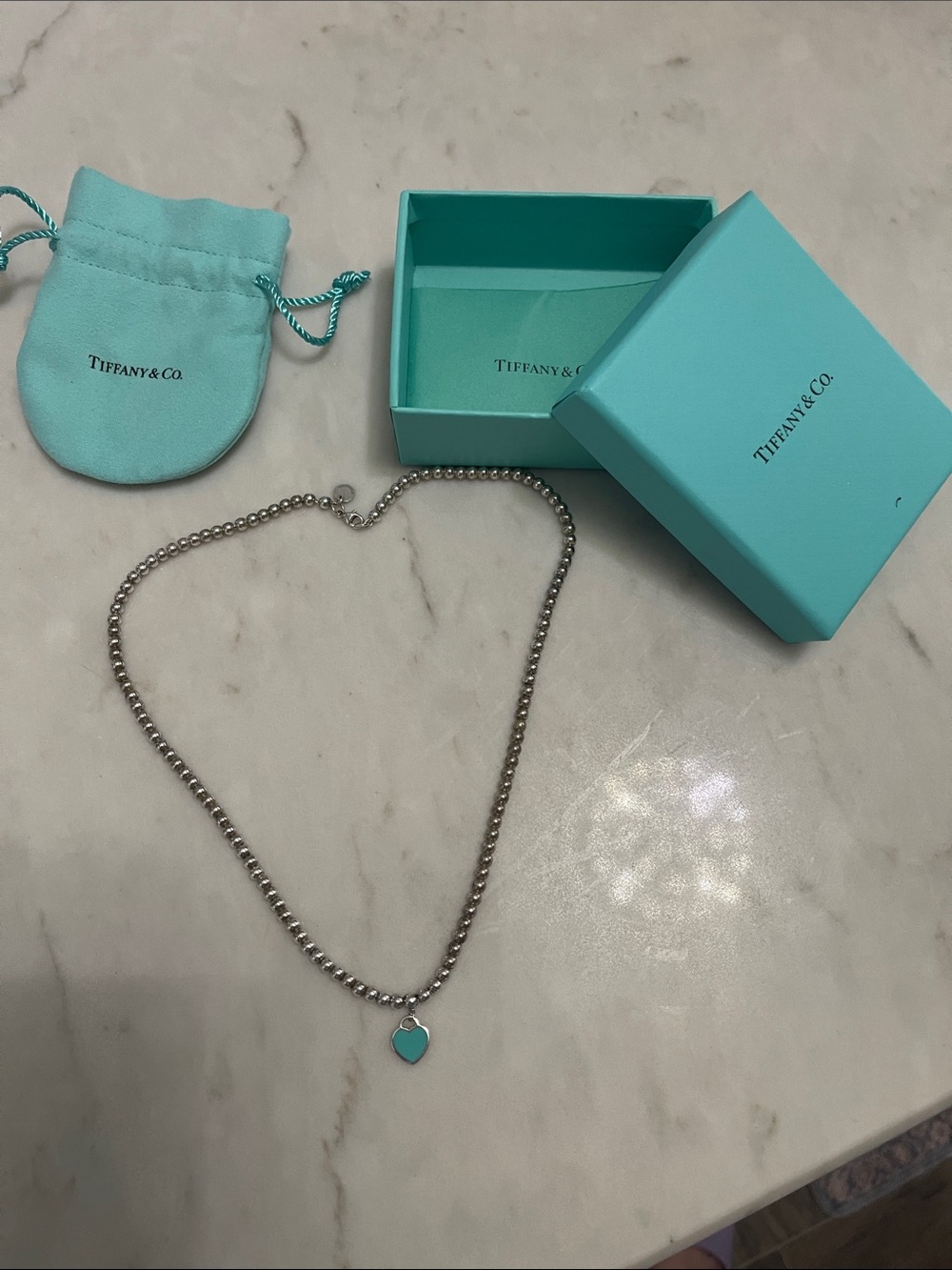 Tiffany necklace with packaging